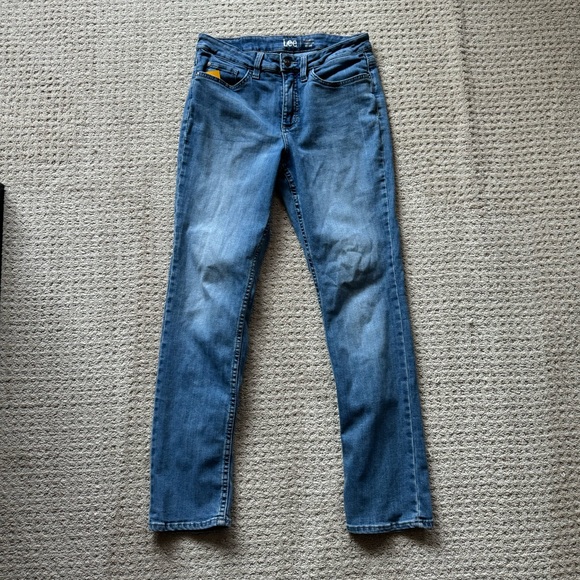 Vintage Y2K Lee Straight Leg Mid Rise Medium Wash Jeans - Picture 4 of 5